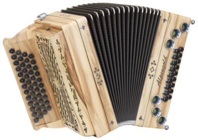 Steirische Harmonika Alpengold Tirol 2 Satin Nuss