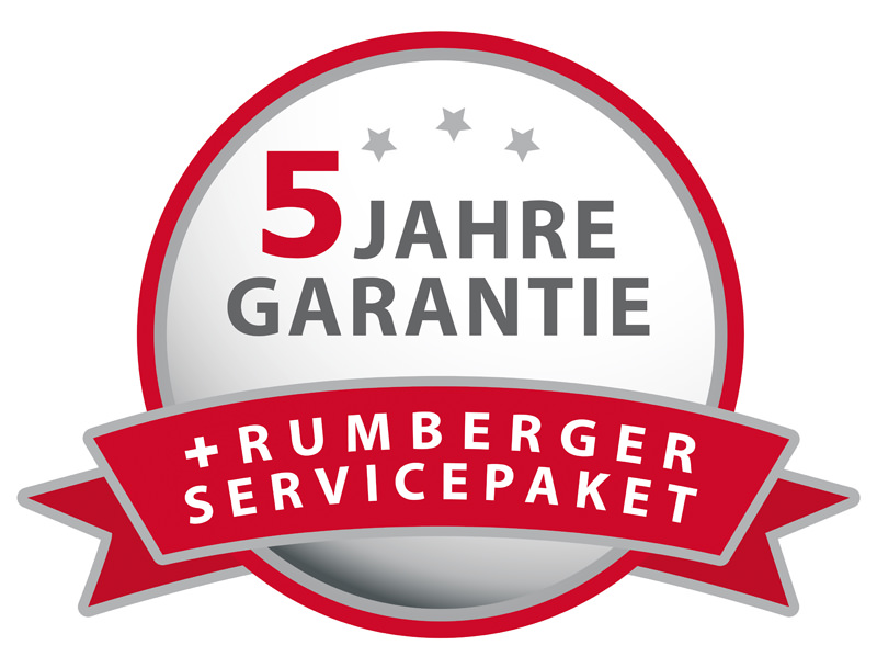 5 Jahre Garantie + Rumberger Servicepaket