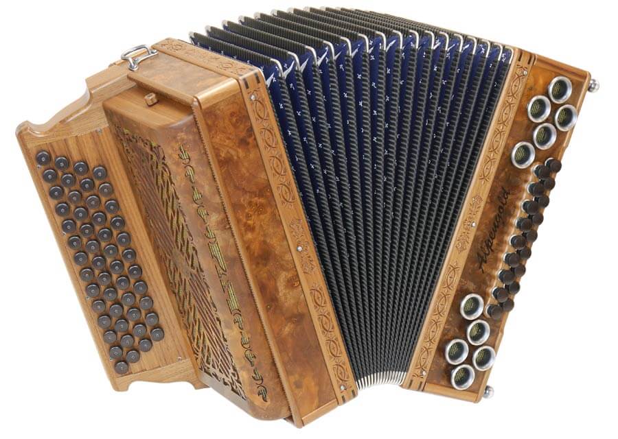 Steirische Harmonika Alpengold Original 50/18 Wurzel Nuss