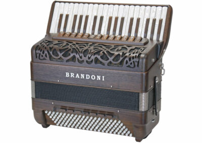 Akkordeon Brandoni Mod. 147W LI - Stained Mahagony black - Silber