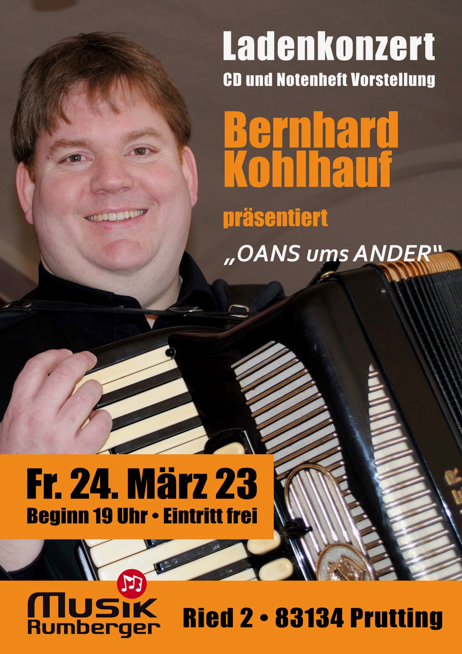 Ladenkonzert mit Bernhard Kohlhauf am 24. März 2023