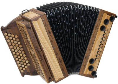 Steirische Harmonika Alpgengold Modell Bayern - Olive / Nuss